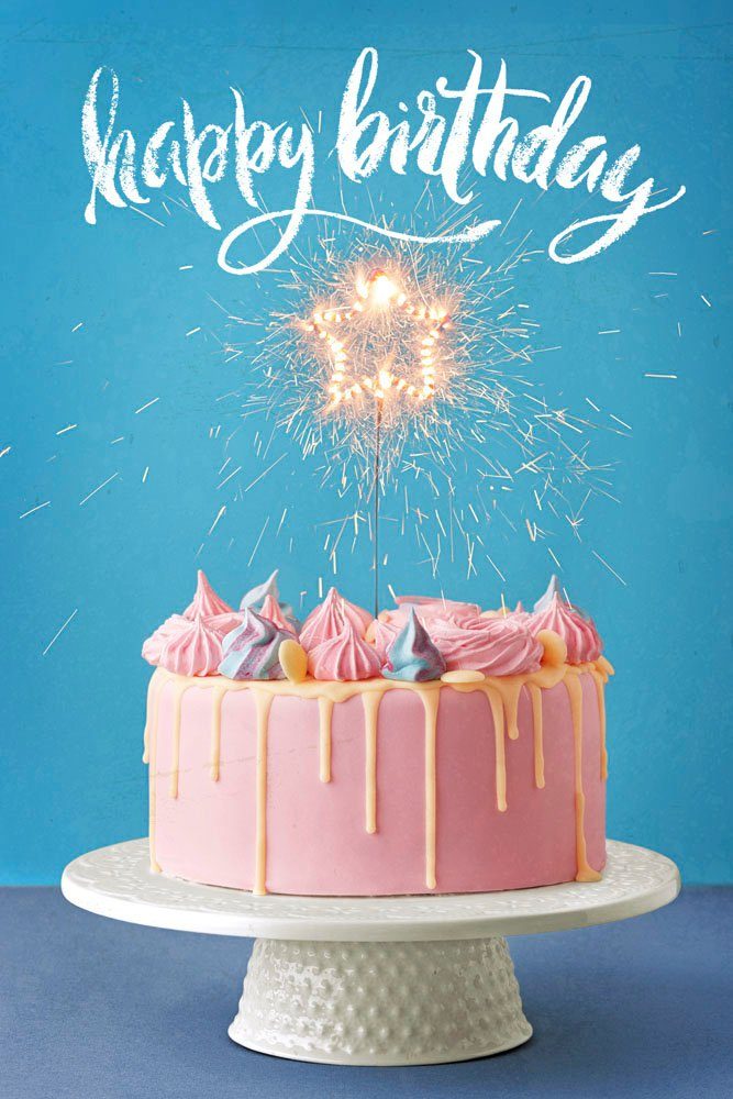 Metallbild Happy Birthday