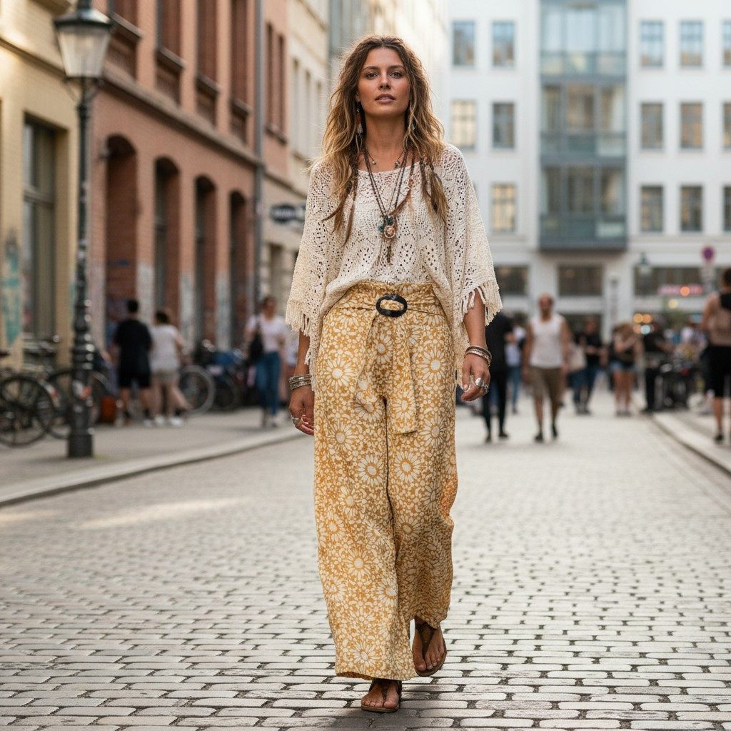 Guru-Shop Relaxhose Luftige Sommerhose mit Kokosschnalle, Boho.. alternativ günstig online kaufen