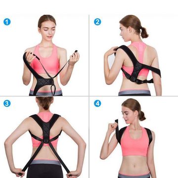 Lubgitsr Rückenstabilisator Haltungskorrektur für Frauen und Männer Komfortable obere Rückenstütze (1-tlg)