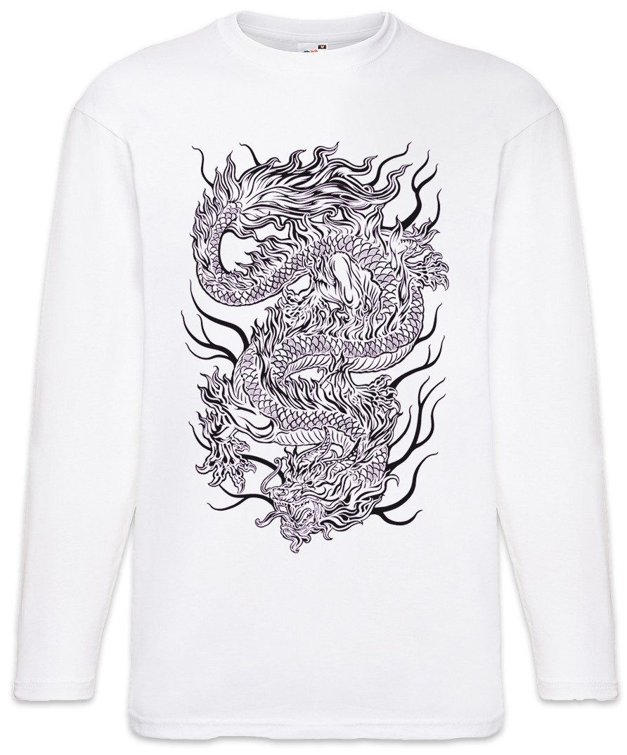 Langarmshirt Chinese Tattoo Dragon III Langarm T-Shirt China Drache Art Asien Asia
