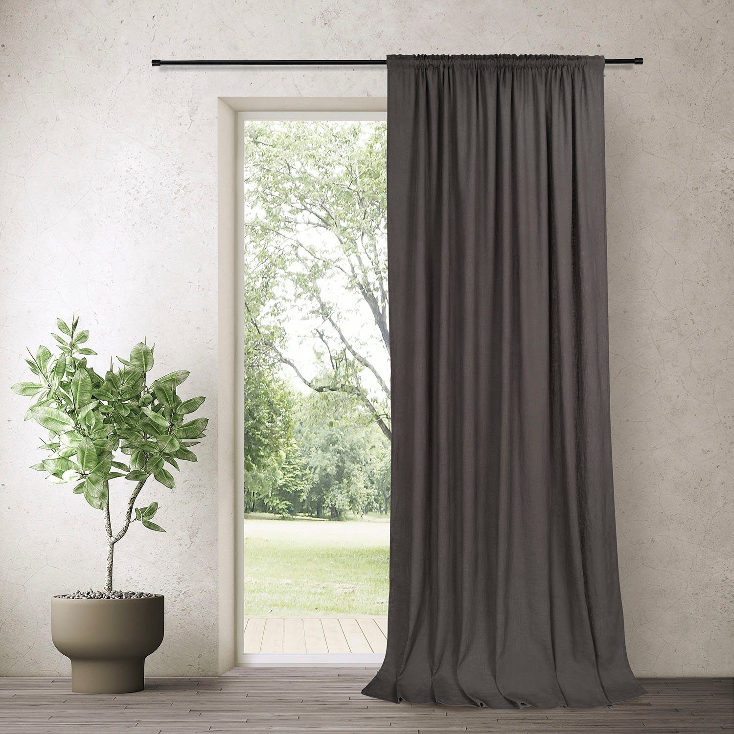 Gerster Vorhang Abra (1 St), verdeckte Schlaufen, blickdicht, Fertiggardine "Abra"