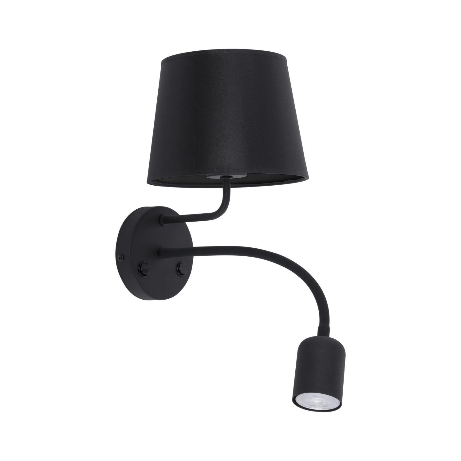 Licht-Erlebnisse Wandleuchte MAJA, ohne Leuchtmittel, Wandlampe Schwarz flexibel mit Schalter Leselampe Schlafzimmer Bett