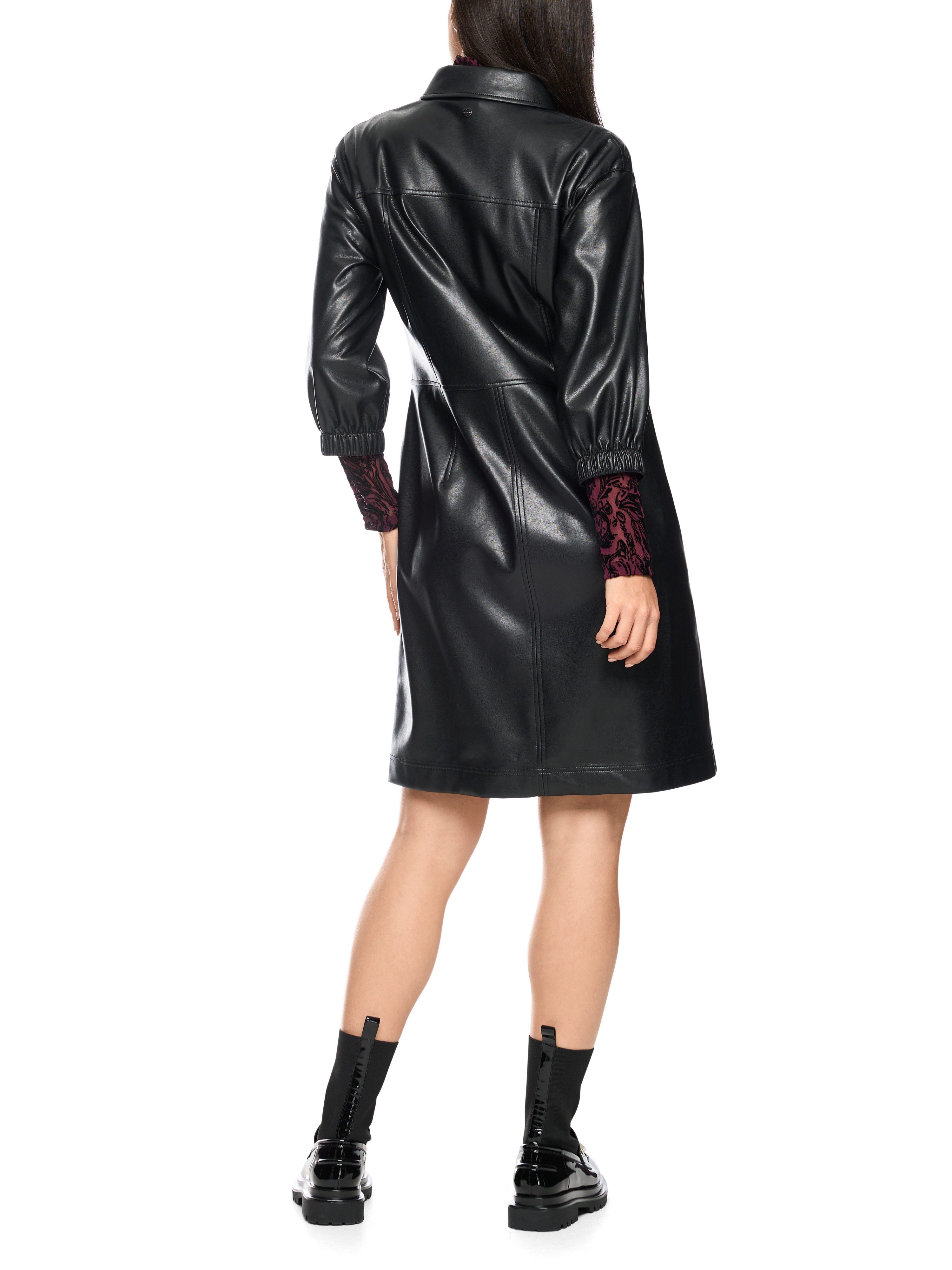 Marc Cain Midikleid Urban Office Premium Damenmode in edler Lederoptik