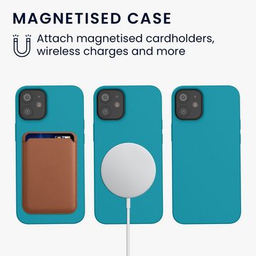 kwmobile Handyhülle Hülle kompatibel mit Apple iPhone 12 mini, magnetische Handyhülle Silikon Case - Cover gummiert