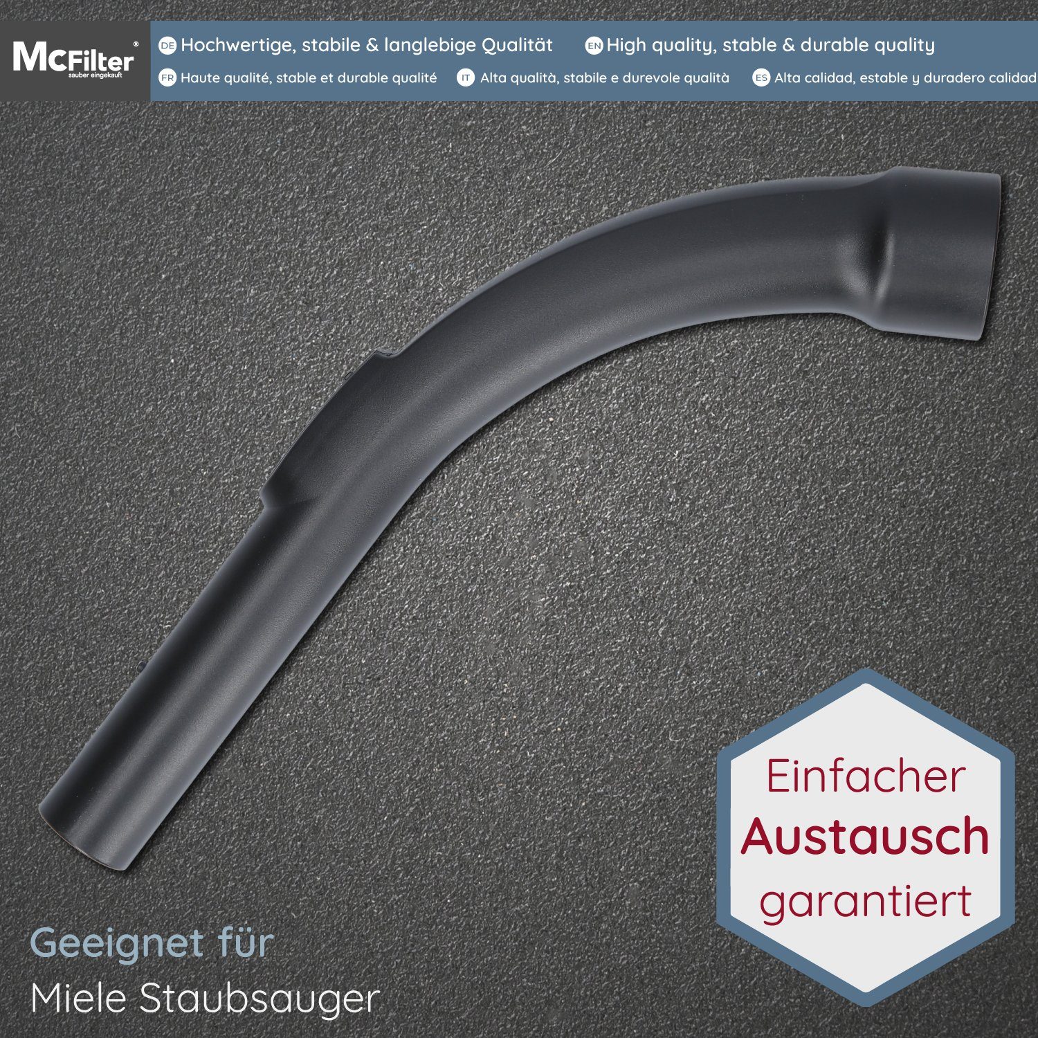 & Saugluftregulierung Miele McFilter passend ergonomisch S771 Einrast-Funktion Tango Handgriff, mit 35mm, für Plus, geformt, Ø Staubsaugerrohr