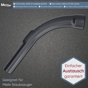 McFilter Staubsaugerrohr Handgriff, Ø 35mm, passend für Miele Classic C1 Compact C1 C2, Complete C1 C2 C3, ergonomisch, Einrast-Funktion, Saugluftregulierung