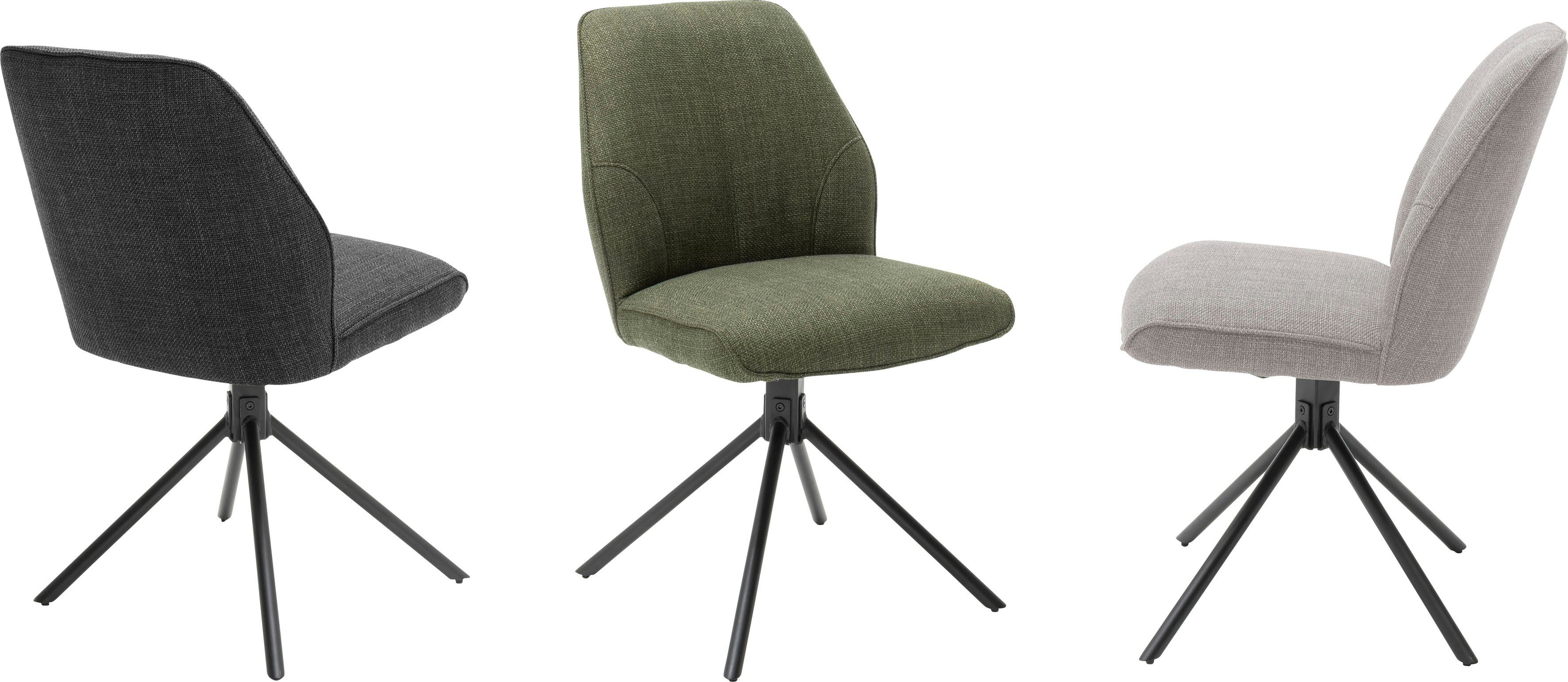 MCA furniture 2er-Set, bis kg 120 4-Fußstuhl 180°drehbar 2 Nivellierung, St), Anthrazit Pemba | Stuhl mit belastbar (Set, Anthrazit