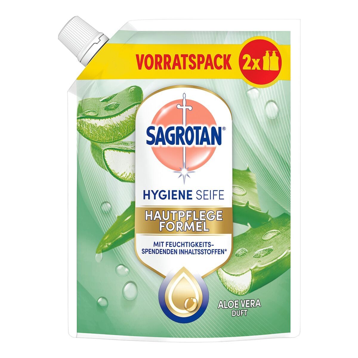 SAGROTAN Flüssigseife Aloe Vera, 500 ml Nachfüllpack