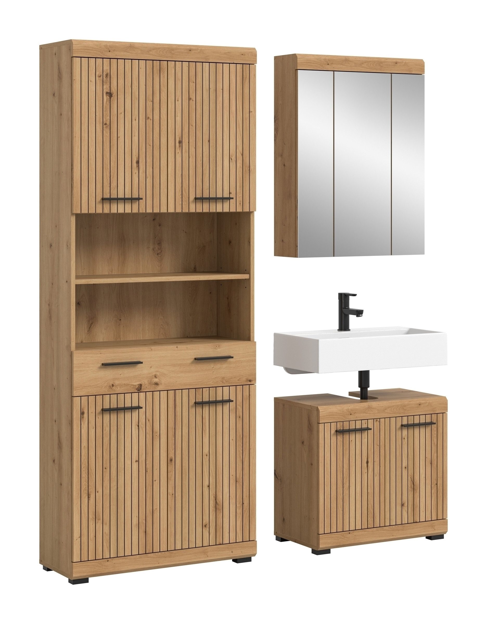 freiraum Badezimmer-Set Scout, in Artisan Eiche Nachbildung - 149x191x34cm (BxHxT)