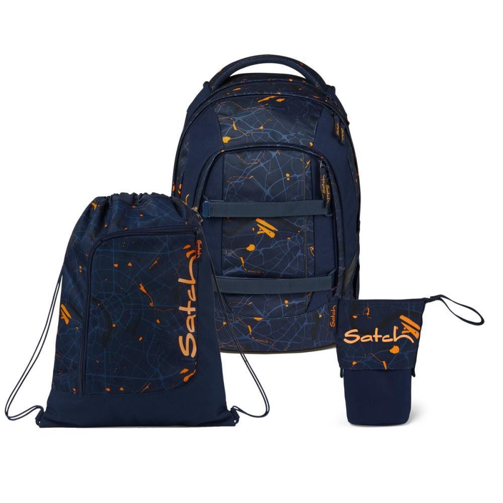 Satch Schulrucksack Pack (3tlg., inkl. Pencil Slider und Sportbeutel)