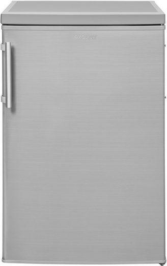 exquisit Kühlschrank KS16-V-H-040E inoxlook, 85,5 cm hoch, 55 cm breit