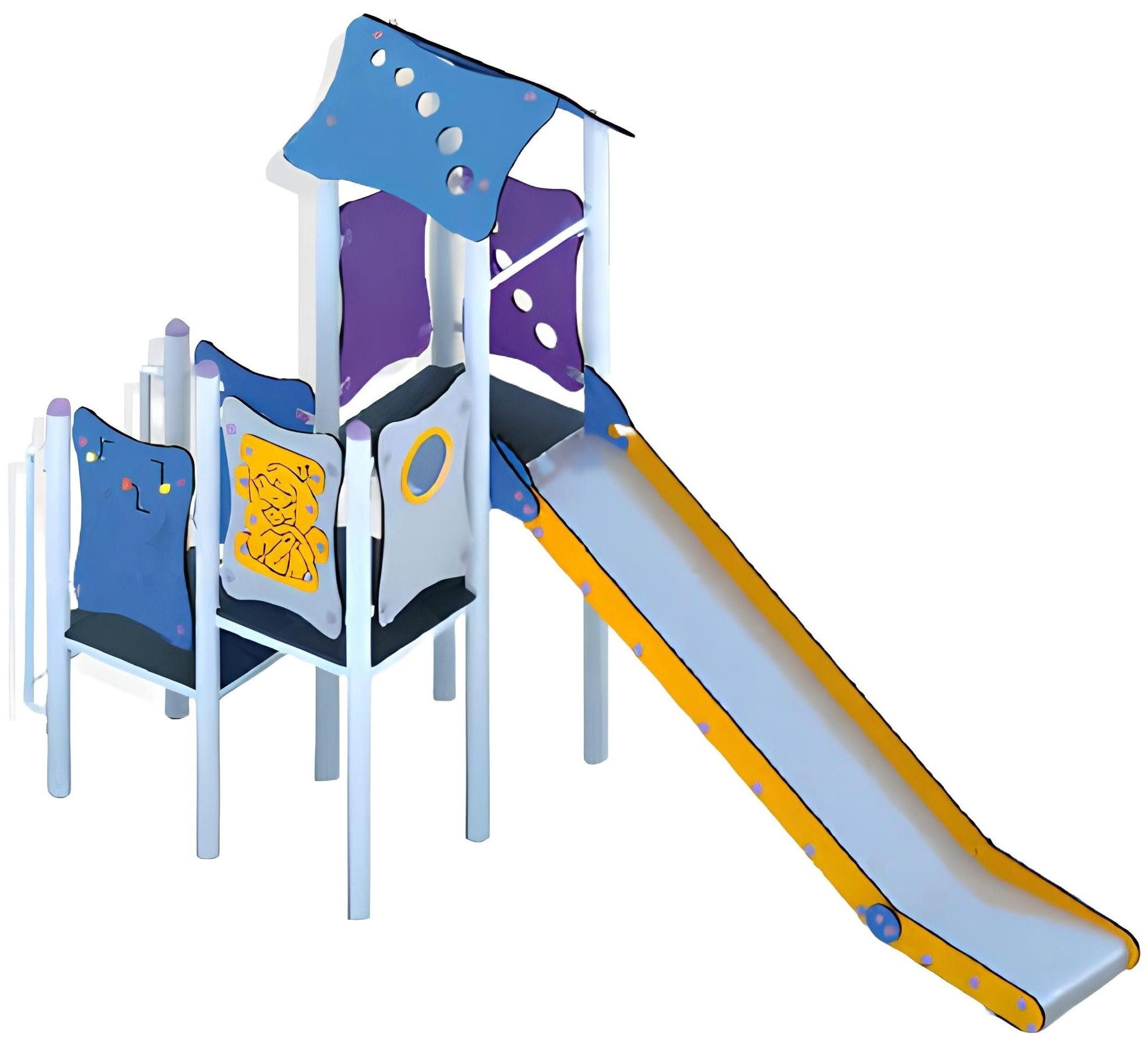 Xlmoebel Spielturm Spielplatz Rutsche aus robustem Material für aktive Kinder, Hergestellt in Europa