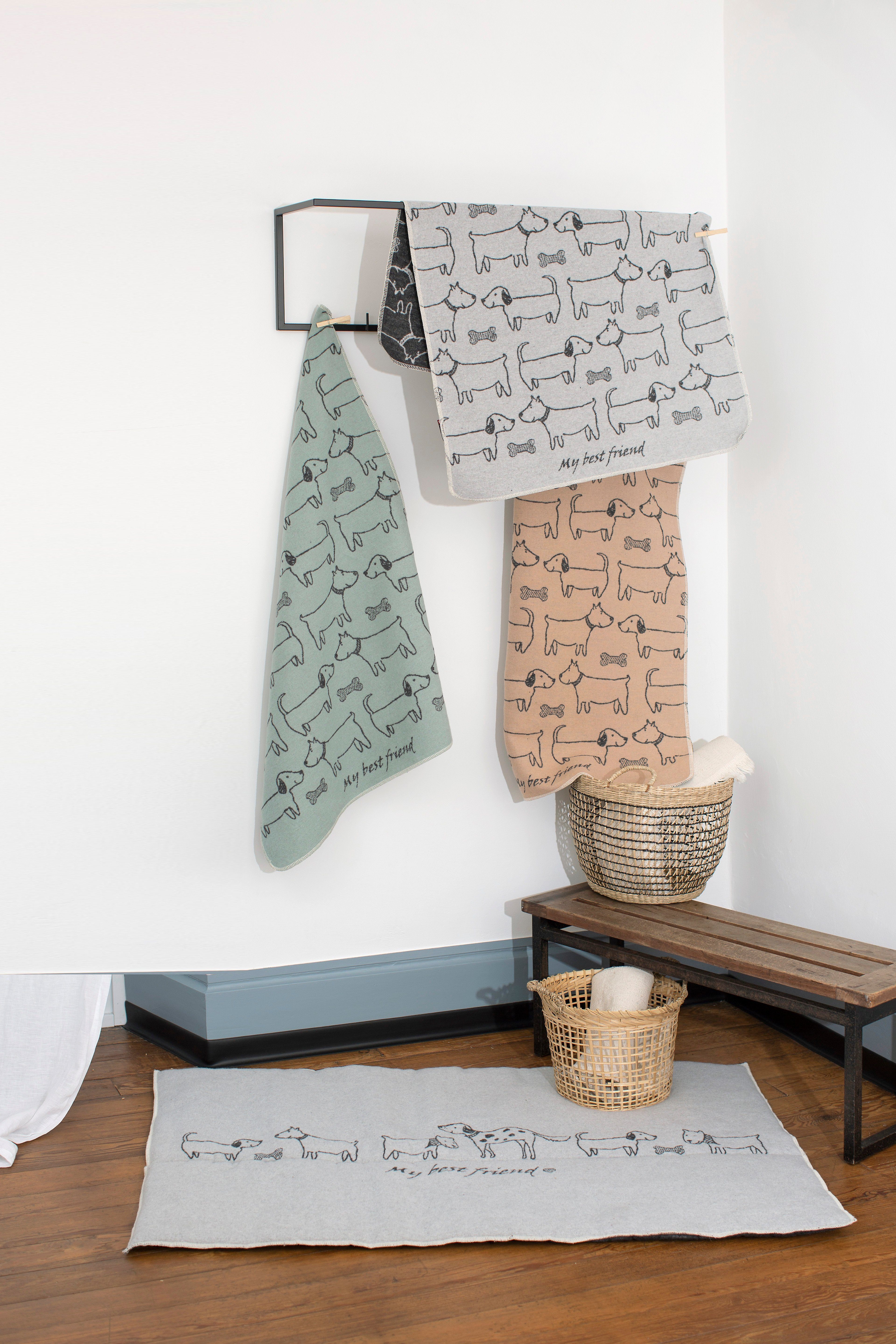 DAVID FUSSENEGGER Tierdecke Hundedecke 'best friend allover' 70 x 90 cm