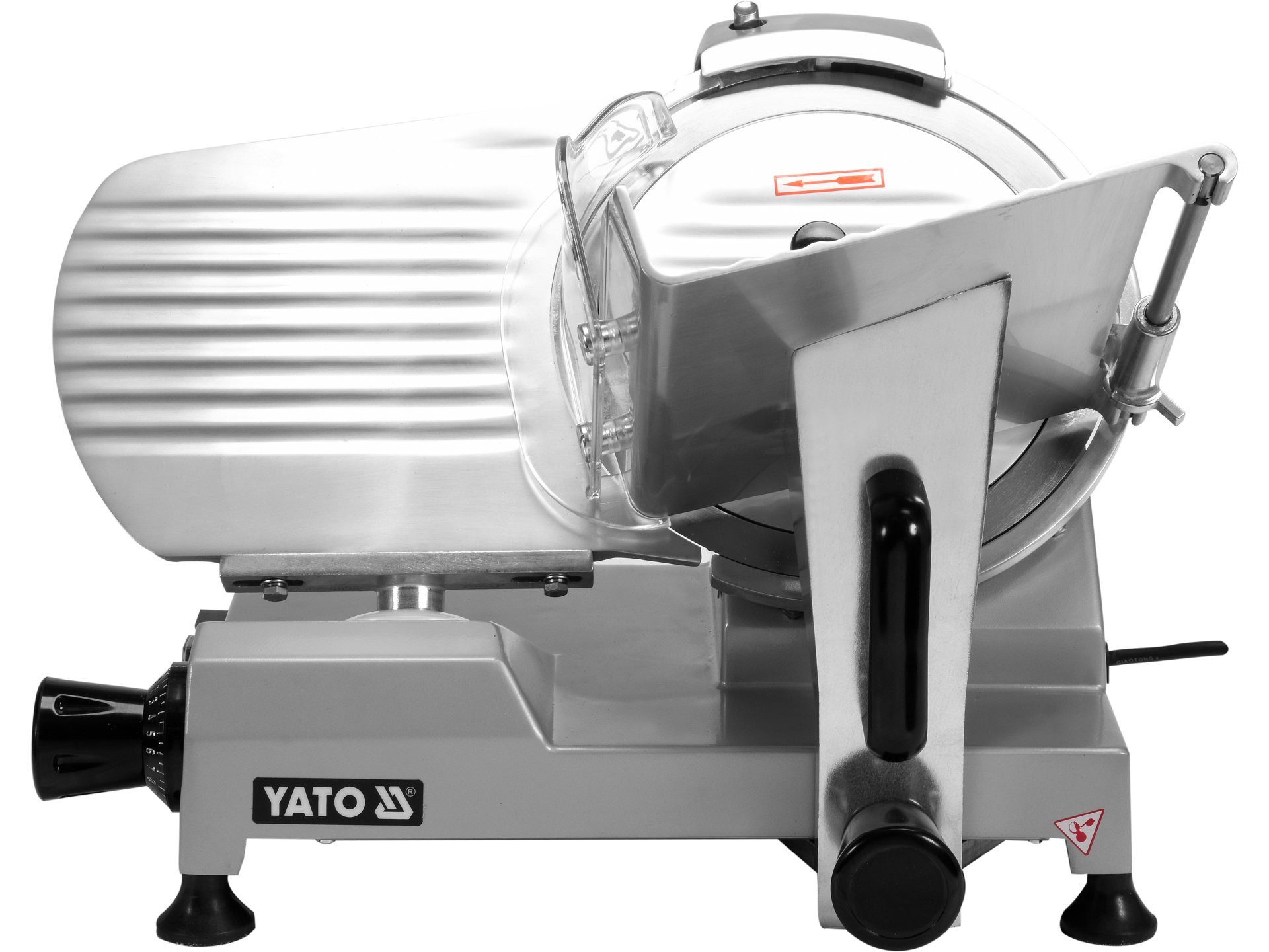 Yato Wurstschneider Gastro Aufschnittmaschine 220 mm mit Schleifvorrichtung, Profigerät