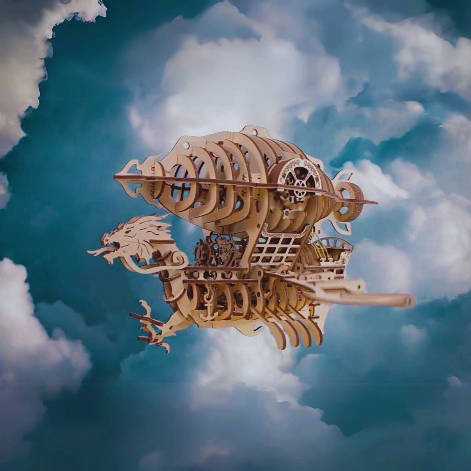 Puzzle Eco-Wood-Art Mechanisches Luftschiff Skylord Mechanisches Holzpuzzle