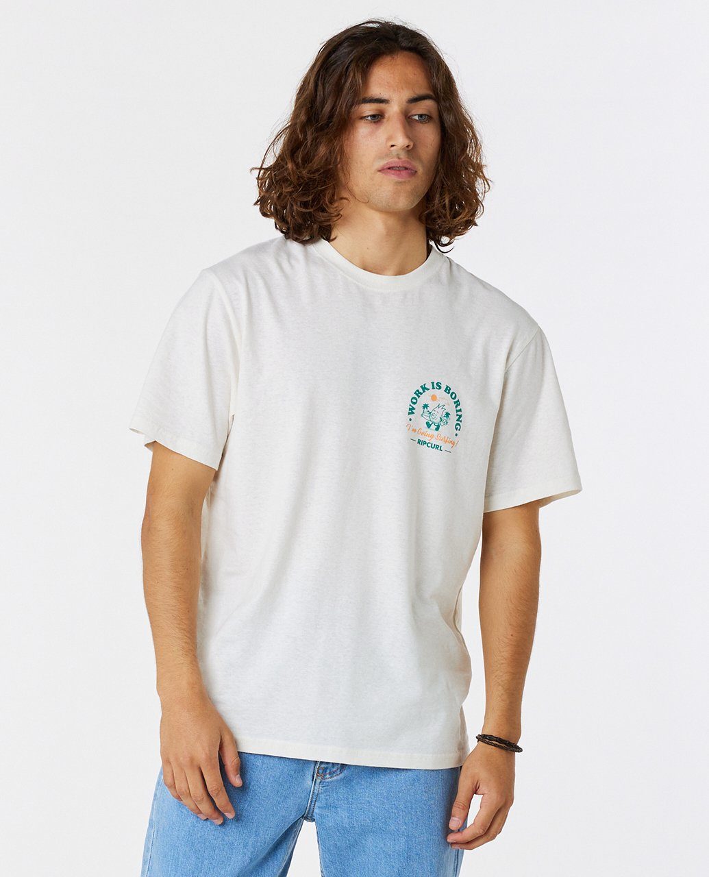 Rip T-Shirt Kurzärmeliges Curl Print-Shirt Shaper Adress