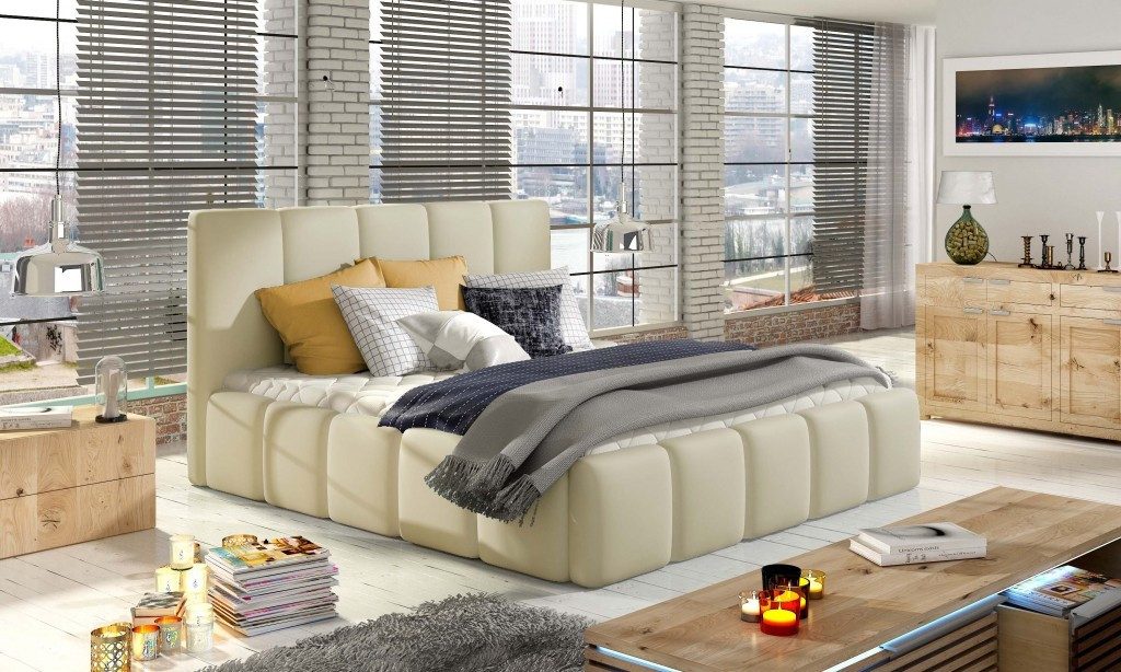 Xlmoebel Polsterbett Designer Doppelbett Luxus 180x200cm Hotel-Style (Doppelbett, Doppelbett 180x200), Made in Europa