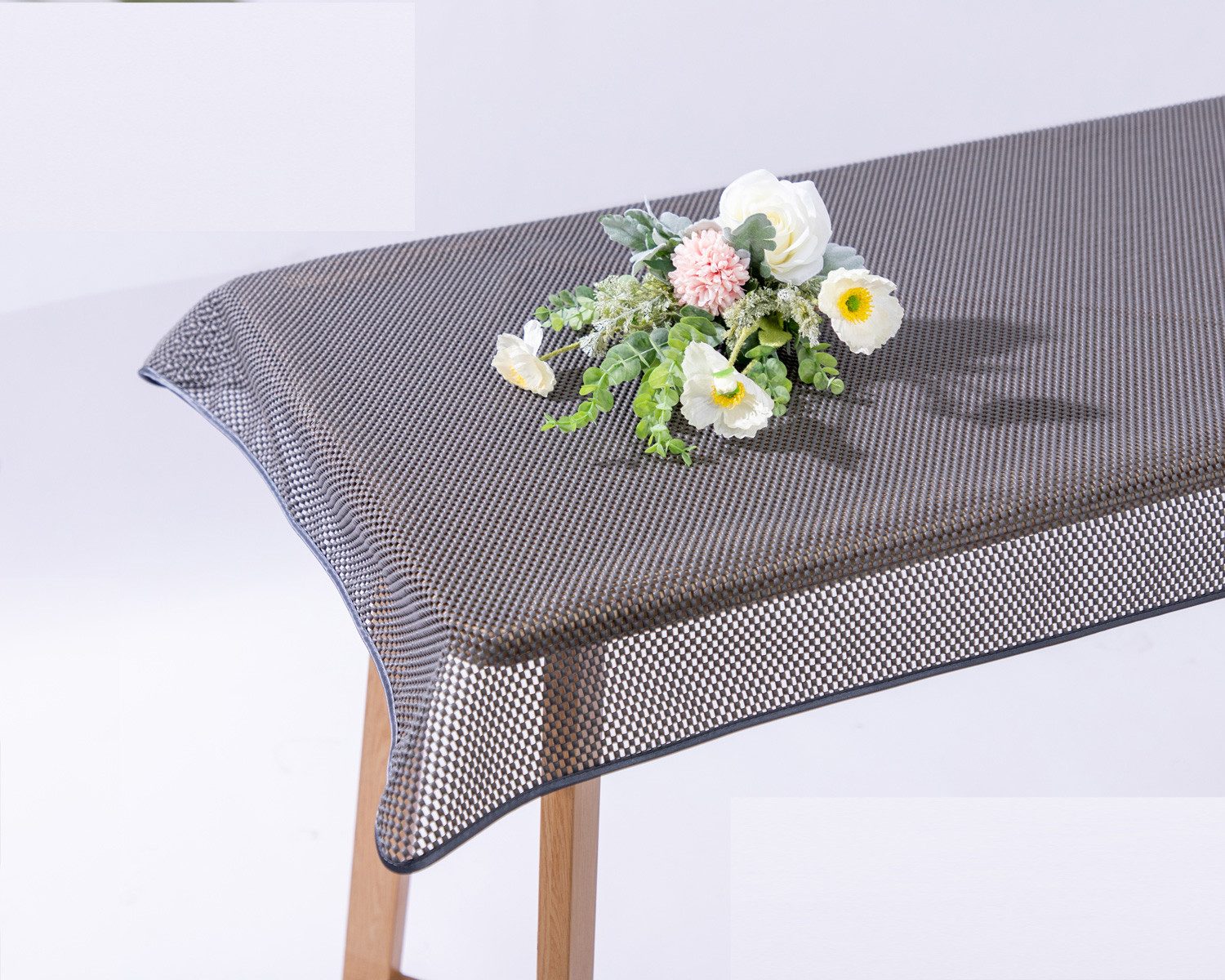 texpot Tischdecke Gartentischdecke Karo Schaum PVC Weichschaum (1-tlg)
