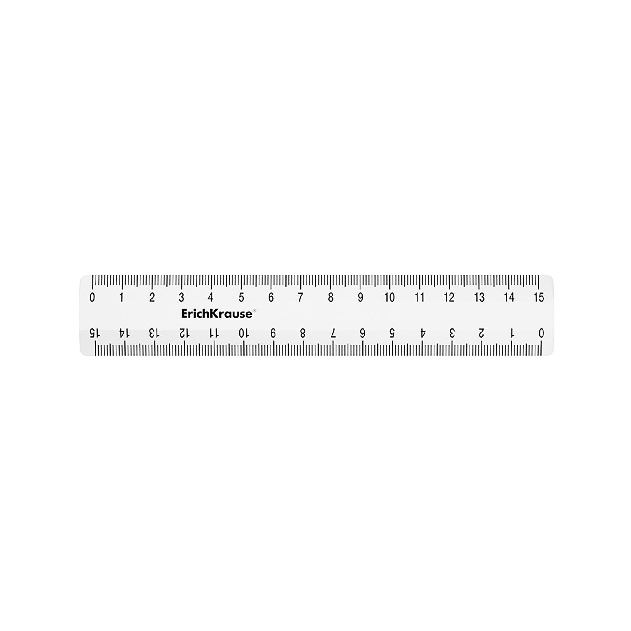 Erich Krause Lineal, Lineal 15cm Kunststoff 1 Stück Klar transparent