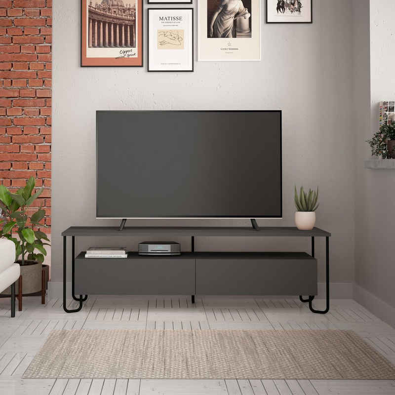 Decortie TV-Schrank Cornea Modernes TV-Möbel mit Schrank, 42 x 150 x 45 cm