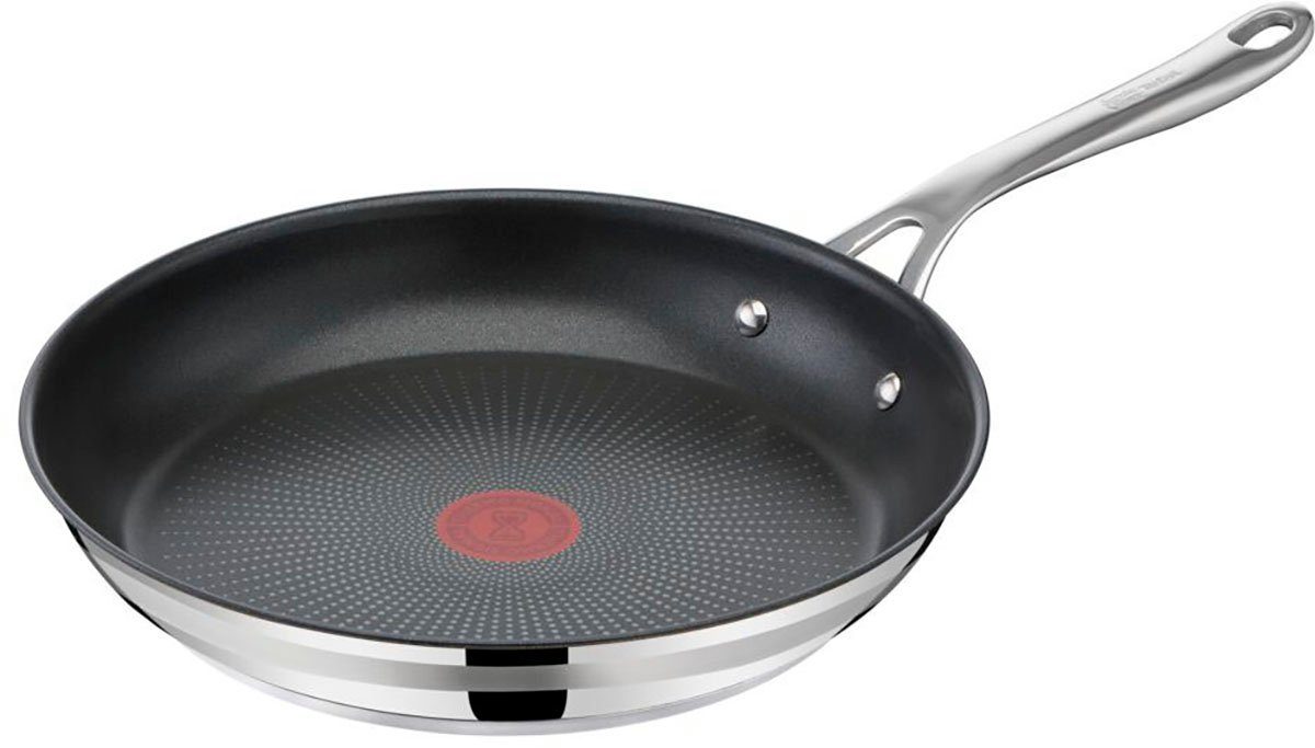 Tefal Bratpfanne Jamie Oliver Cook Smart, Pfanne Induktion mit Antihaftversiegelung, Edelstahl, Thermo-Signal bei idealer Bratttemperatur, für alle Herdarten geeignet