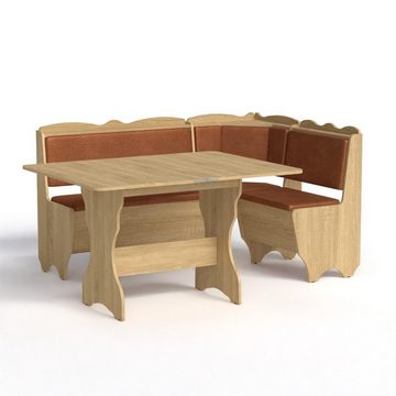 Rodnik Esstisch, ausklappbar platzsparend, drehbare Tischplatte mit abgerundeten Ecken
