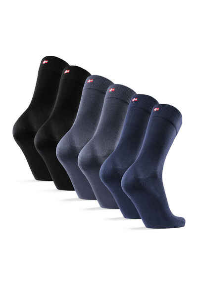 DANISH ENDURANCE Basicsocken Bamboo Dress Socks (Packung, 6-Paar) Ultraweicher Komfort, für Herren & Damen