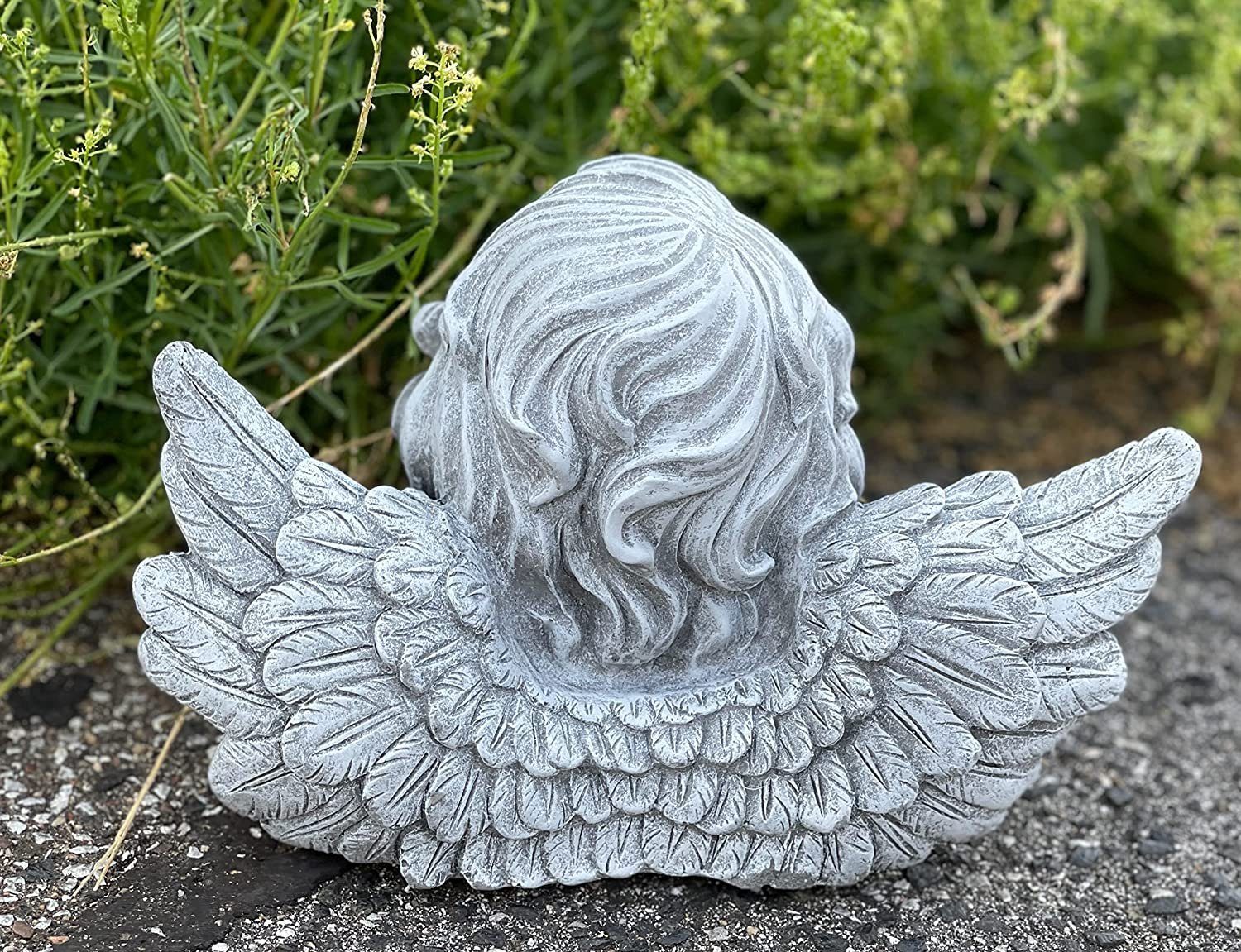 Stone and Style Engelfigur Frostfeste Steinfigur große Engel Büste – Bild 4 von 5