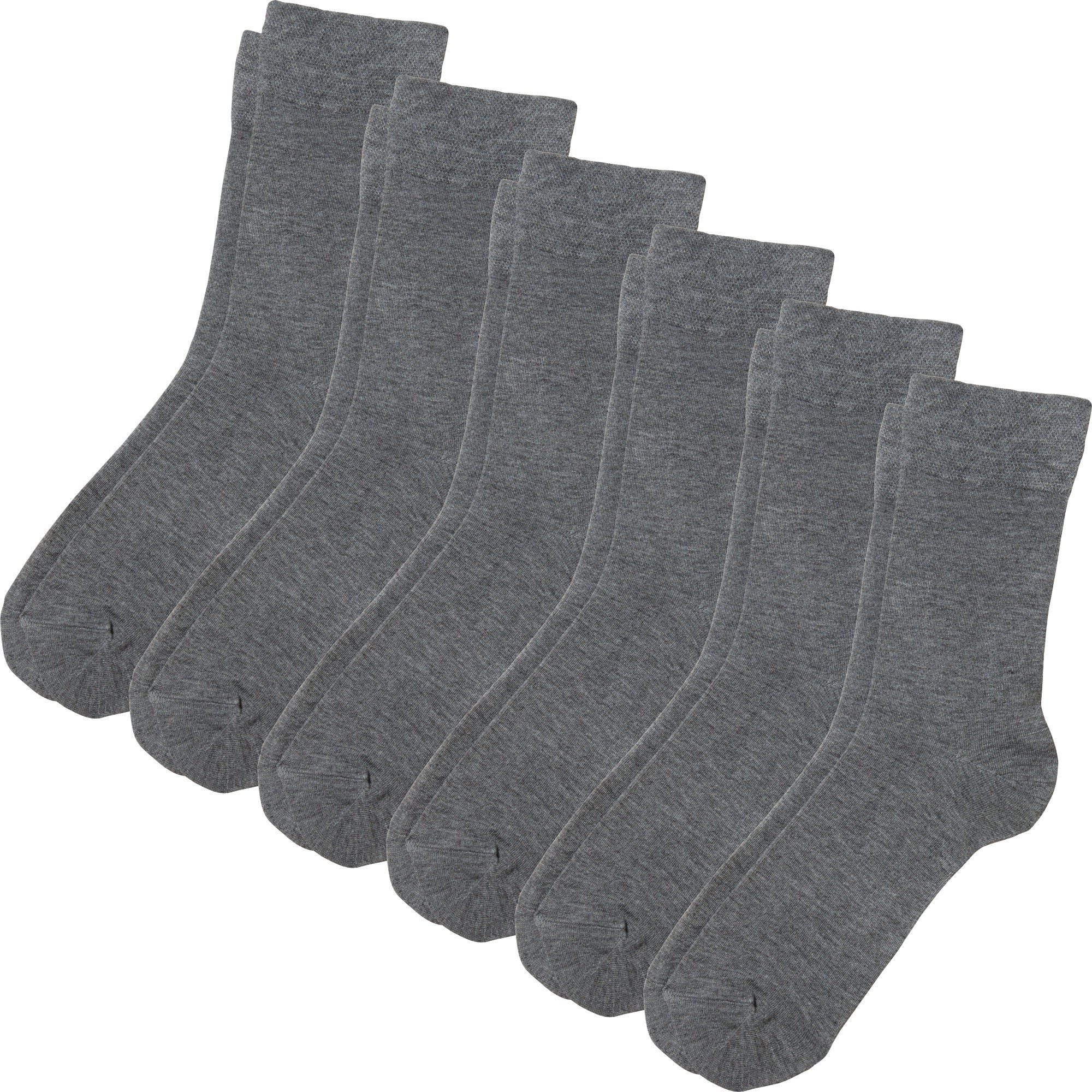 Paar grau Erwin Müller Uni 6 (12-Paar) Socken Herren-Socken
