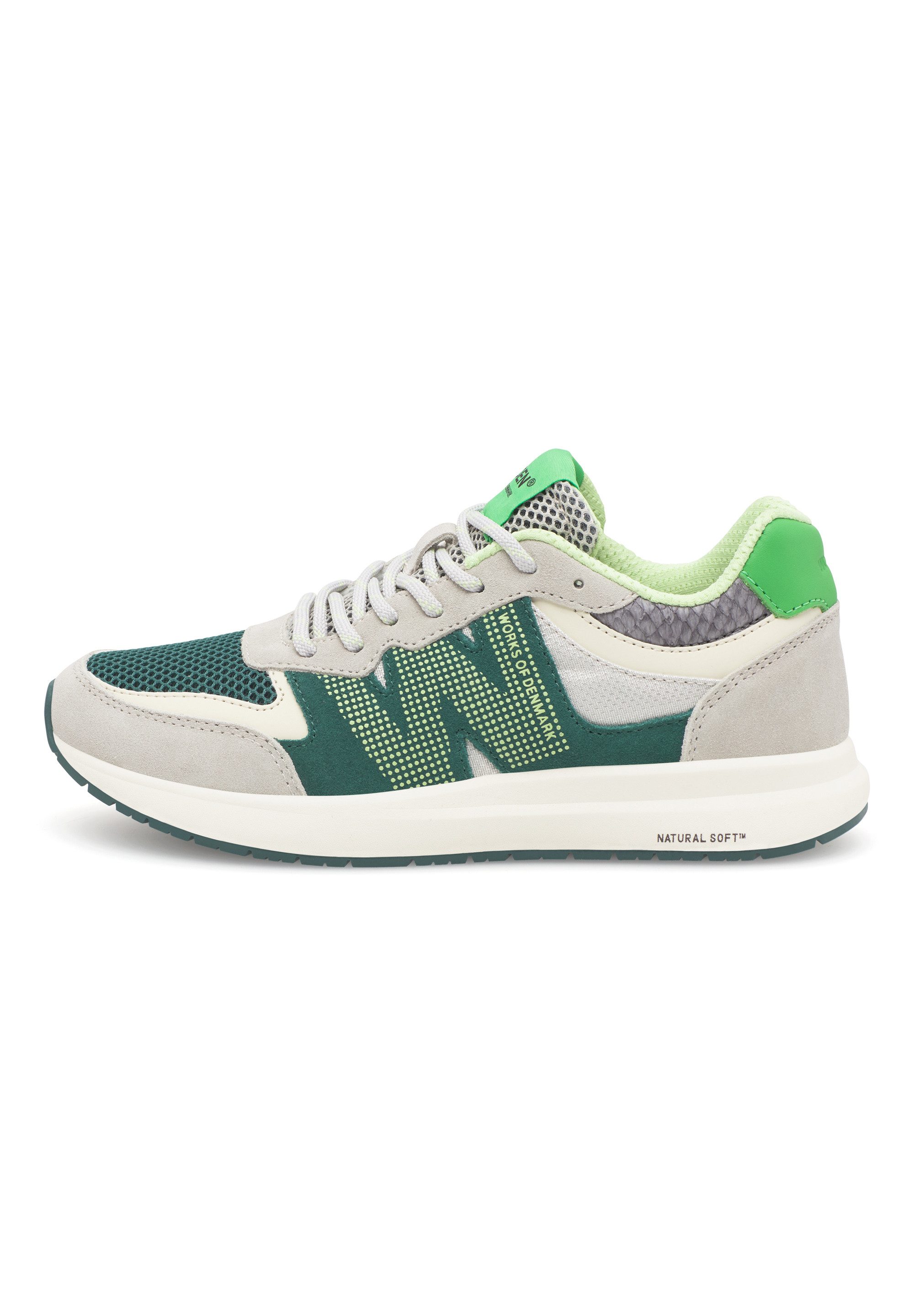 WODEN Woden Damen Schnürschuh - WL702-376 in grün Schnürschuh