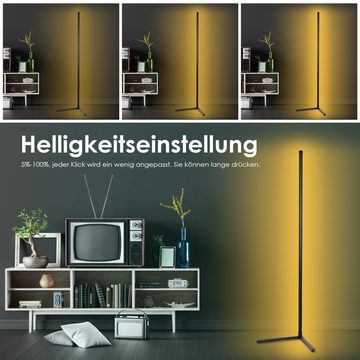 Randaco LED Stehlampe Dimmbar Stehlampe mit Fernbedienung, APP Steuerung 156cm, Farbwechsel, 7W
