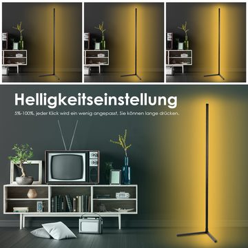 Randaco LED Stehlampe LED RGB Stehleuchte Farbwechsel Stehlampe 156cm mit Fernbedienung, 7W