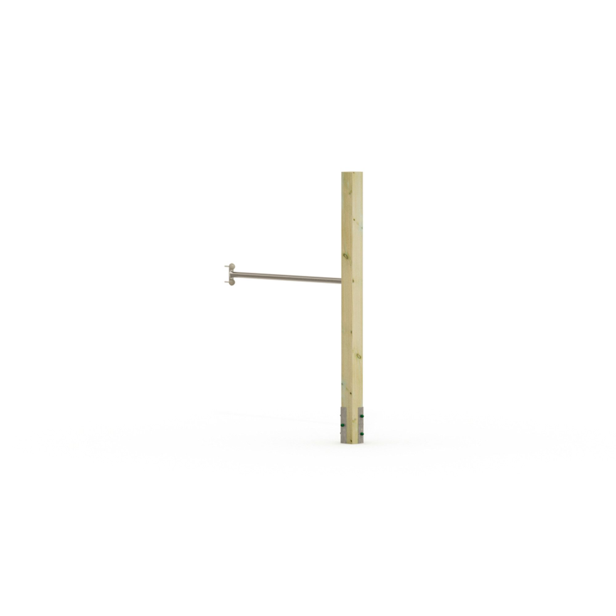 Wickey Spielturm-Erweiterung Turnanbau Fit Tumble 101 – Turnspaß an Spielturm / Schaukel, (Spielturm-Erweiterung Turnreck - Ideal zur Förderung von Kraft & Koordination, Turnanbau mit Reckstange - Inklusive Holzpfosten, Anker & Schrauben), Robuste Stahlkonstruktion - wetterbeständig & pflegeleicht