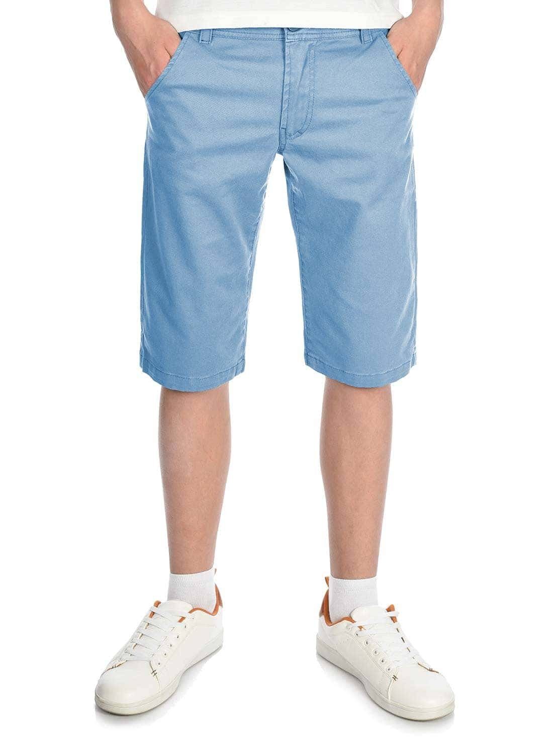 BEZLIT Chinoshorts Kinder Jungen elastischem Shorts Hellblau mit Chino (1-tlg) Bund