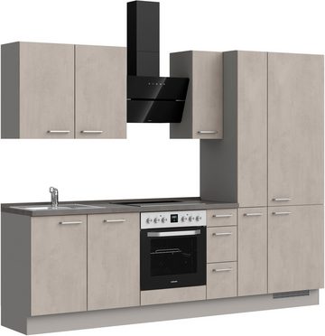 nobilia® Küchenzeile "Riva premium", vormontiert, Ausrichtung wählbar, Breite 270 cm, ohne E-Geräte