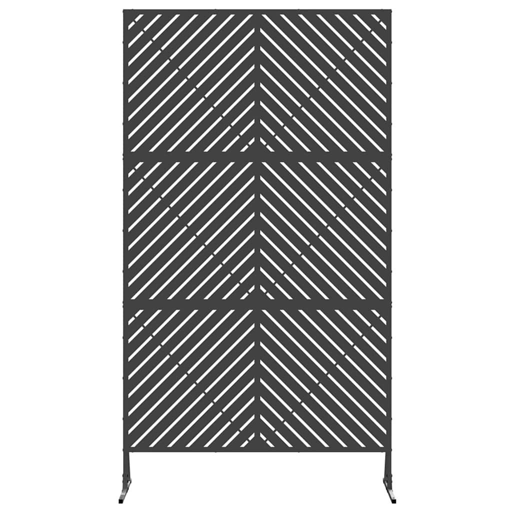 vidaXL Seitenmarkise 100 x 50 x 180 cm Sichtschutzzaun Schwarz 100x50x180 cm aus Stahl