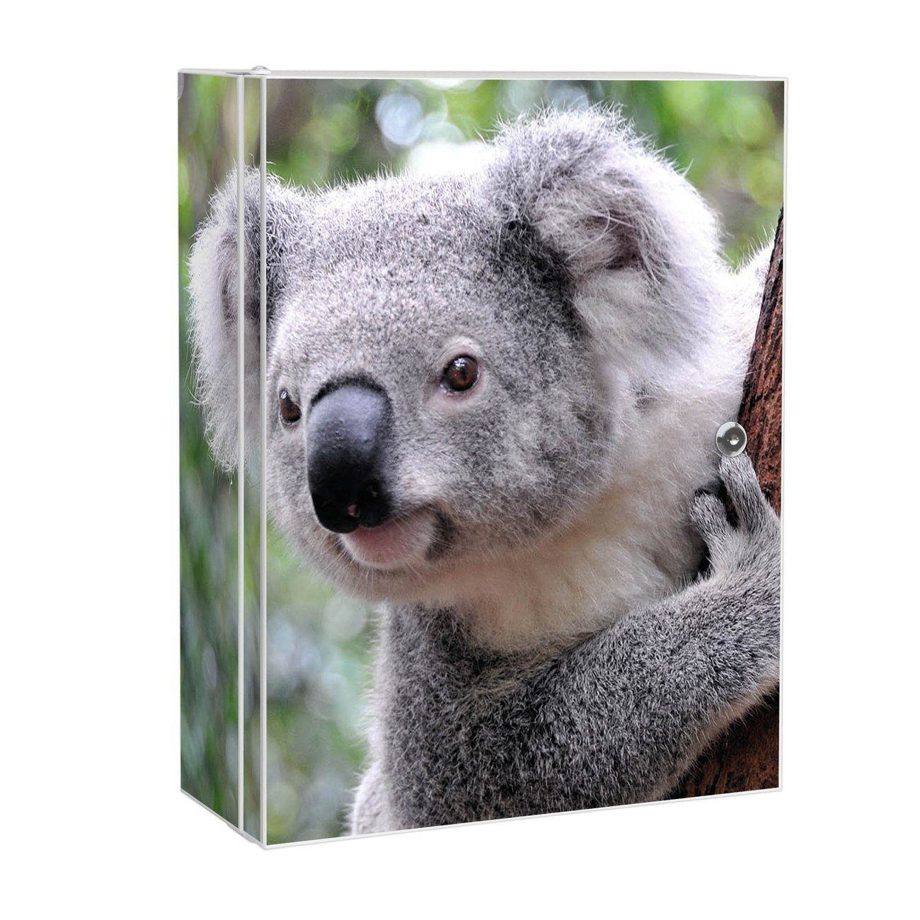 banjado Medizinschrank Stahl Koala (abschließbar, 3 große und 2 kleine Fächer) 35 x 46 x 15cm weiß