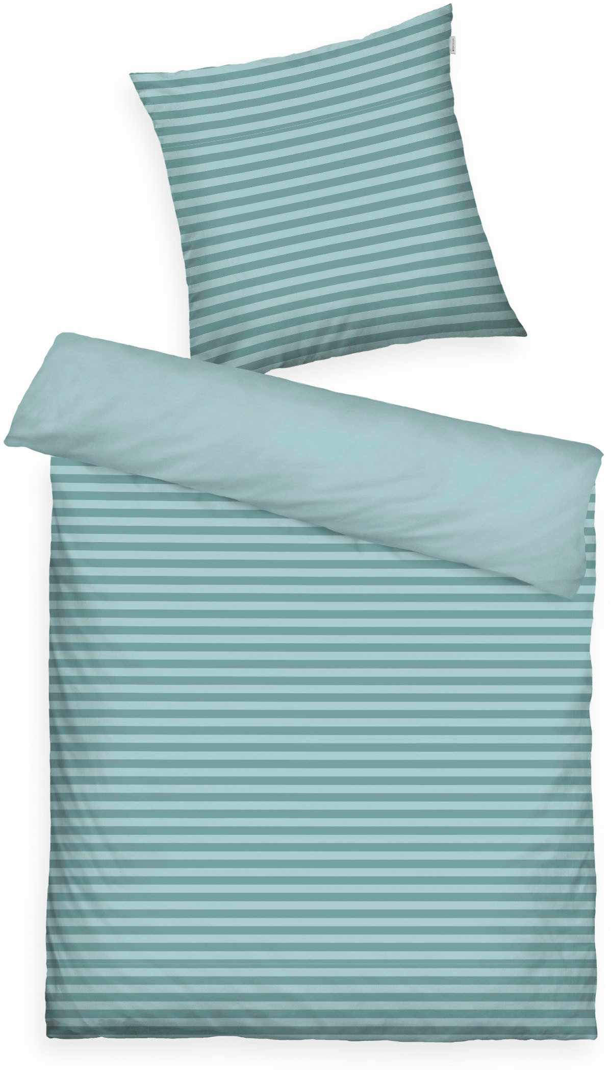 TOM TAILOR HOME Bettwäsche MEDIUM STRIPES in Gr. 135x200cm, 155x220cm oder 200x220cm, Renforcé, 2 teilig, new bedroom, mit farbigem Markenreißverschluss