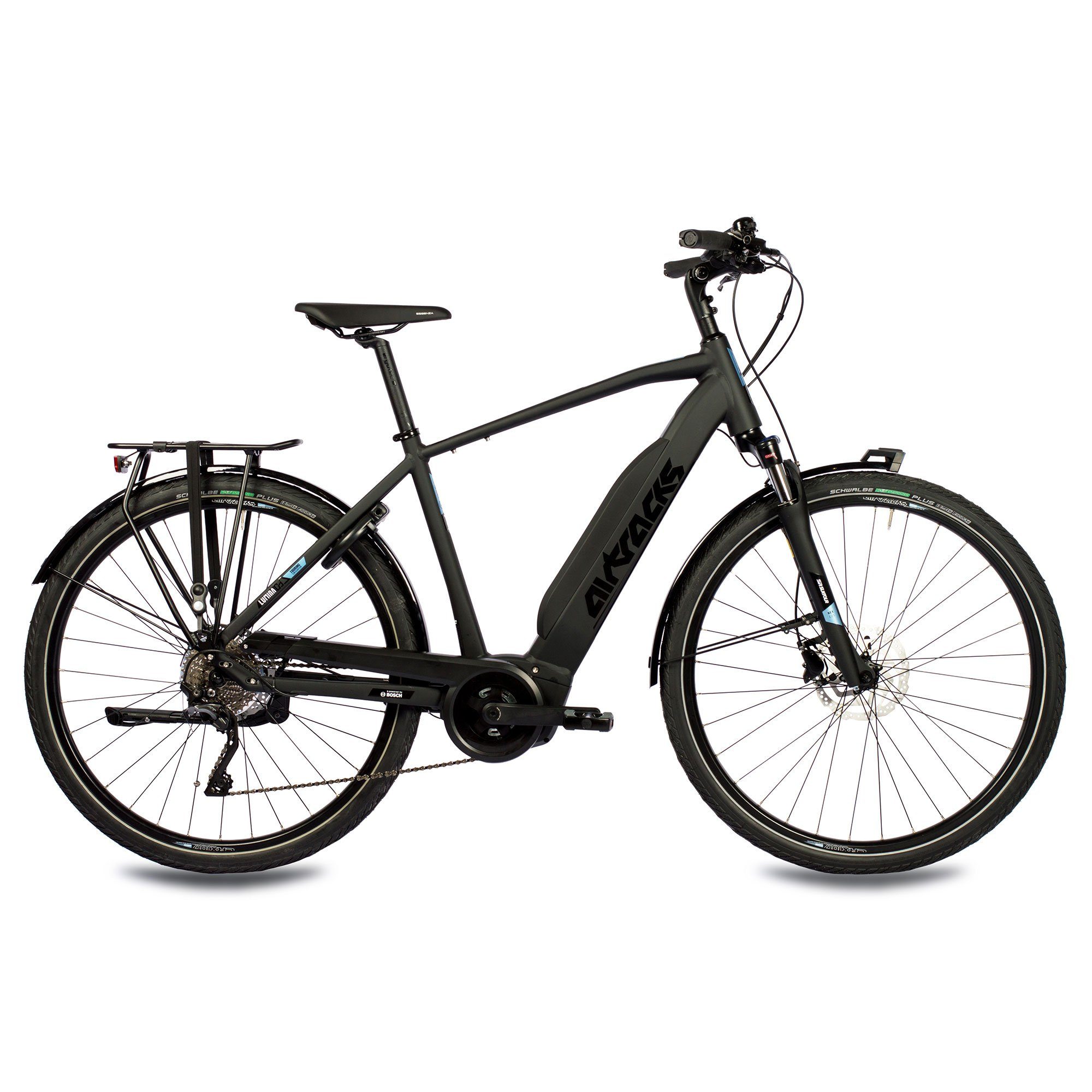 Airtracks E-Bike Trekkingrad 28 Zoll Herren E-Bike BOSCH Trekking LUMINA PERFORMANCE LINE 500 Wh, 10 Gang, Kettenschaltung, Mittelmotor, 500 Wh, Trekking Fahrrad SHIMANO DEORE XT 52cm 56cm 60cm