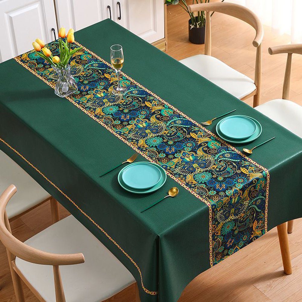 Blusmart Tischschonbezug PVC Tischdecke Haushalt Stil Druck j Europäischen Farbe
