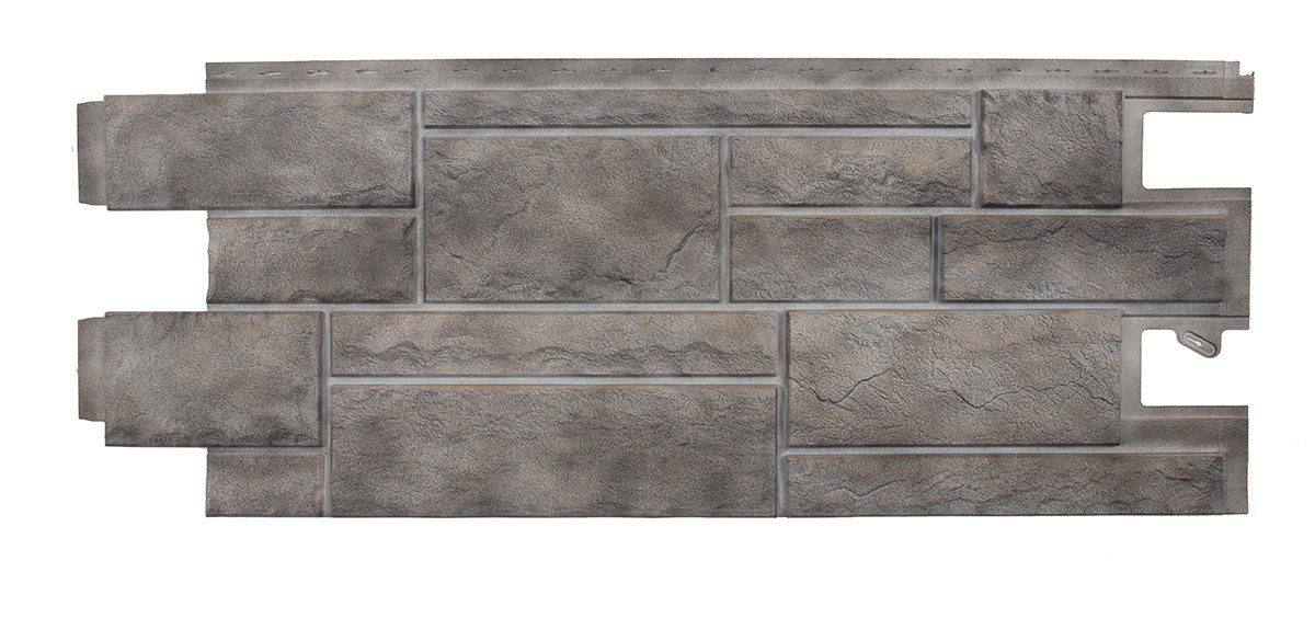NOVIK Verkleidungspaneel NovikStone PHC Platte 122x47cm 9 St. 4,65qm Bruchstein grau, BxL: 47,00x121,92 cm, 0,52 qm, (Karton mit 9 Platten, 4,27 qm) Wandverkleidung mit 3-D-Effekt, problemlose Montage, Natursteinoptik