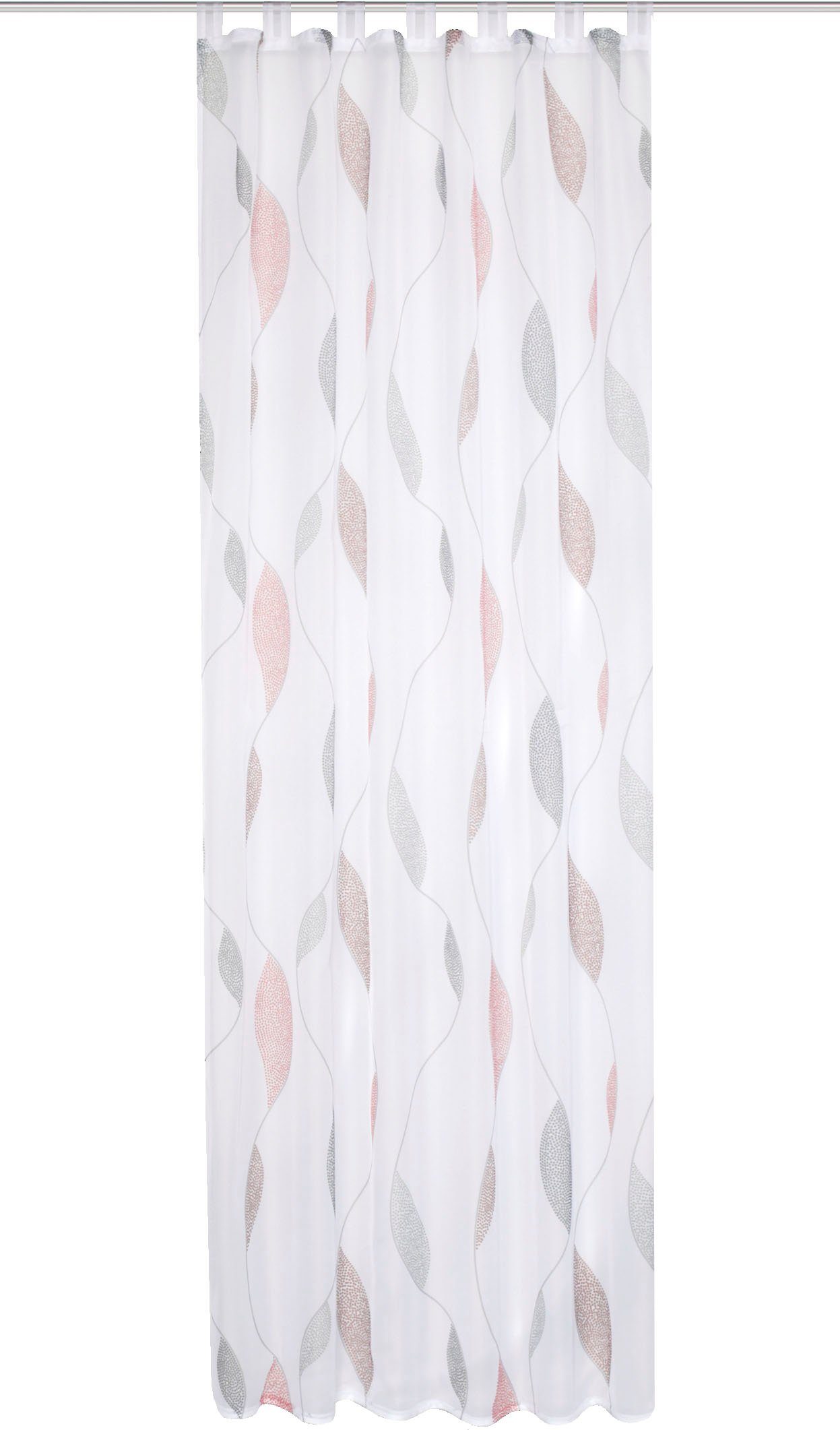 HOME WOHNIDEEN Gardine PAOLO (1 St), Schlaufen, halbtransparent, Voile, halbtransparent