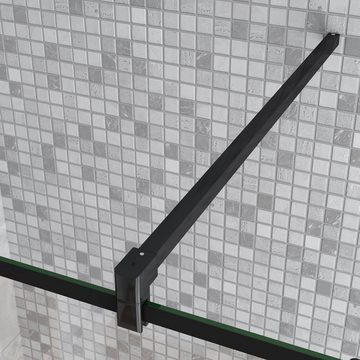 duschspa Duschwand 8mm Nano Glas Duschtrennwand Duschwand mit Flipper-Panel Glaswand, Einscheibensicherheitsglas, Sicherheitsglas, (Set), Glas, Nano Glas