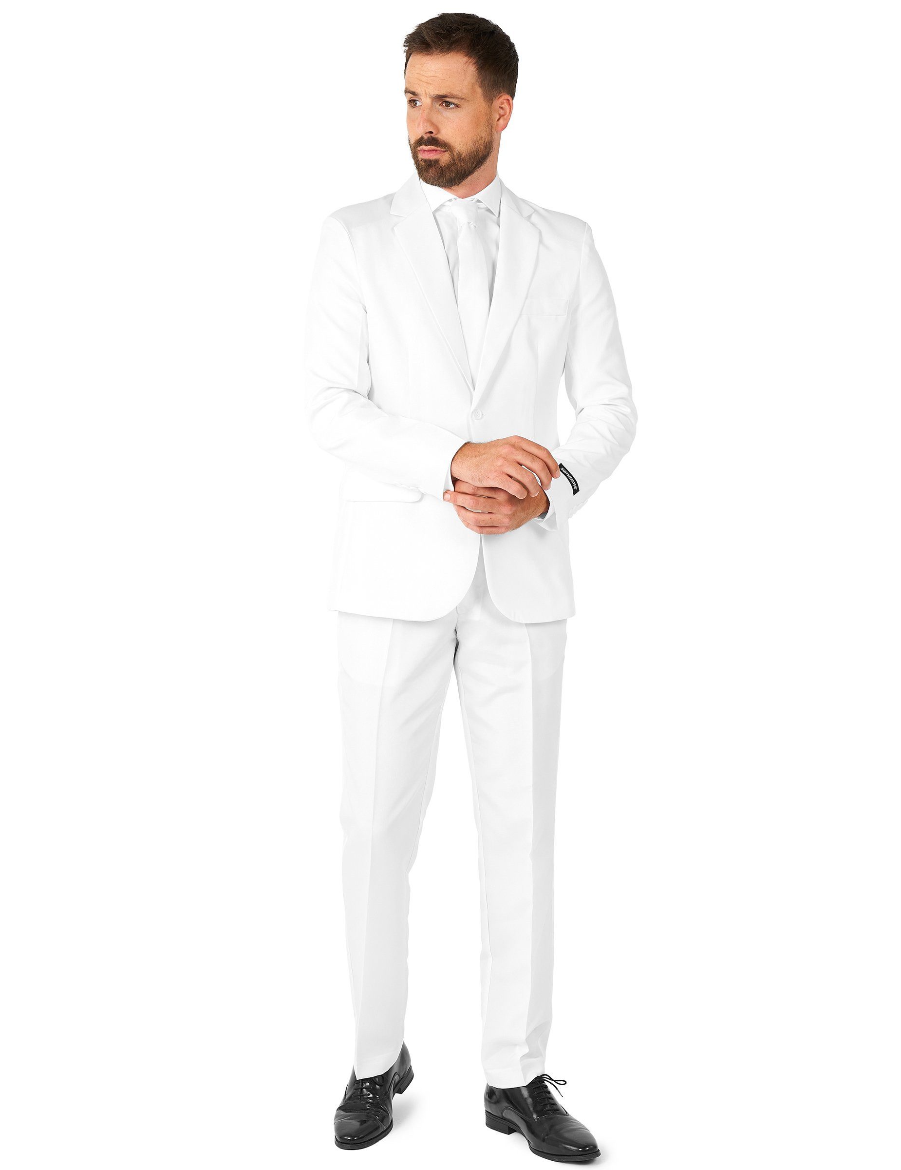 Opposuits Partyanzug Mr. Solid Herrenanzug von Suitmeister weiss
