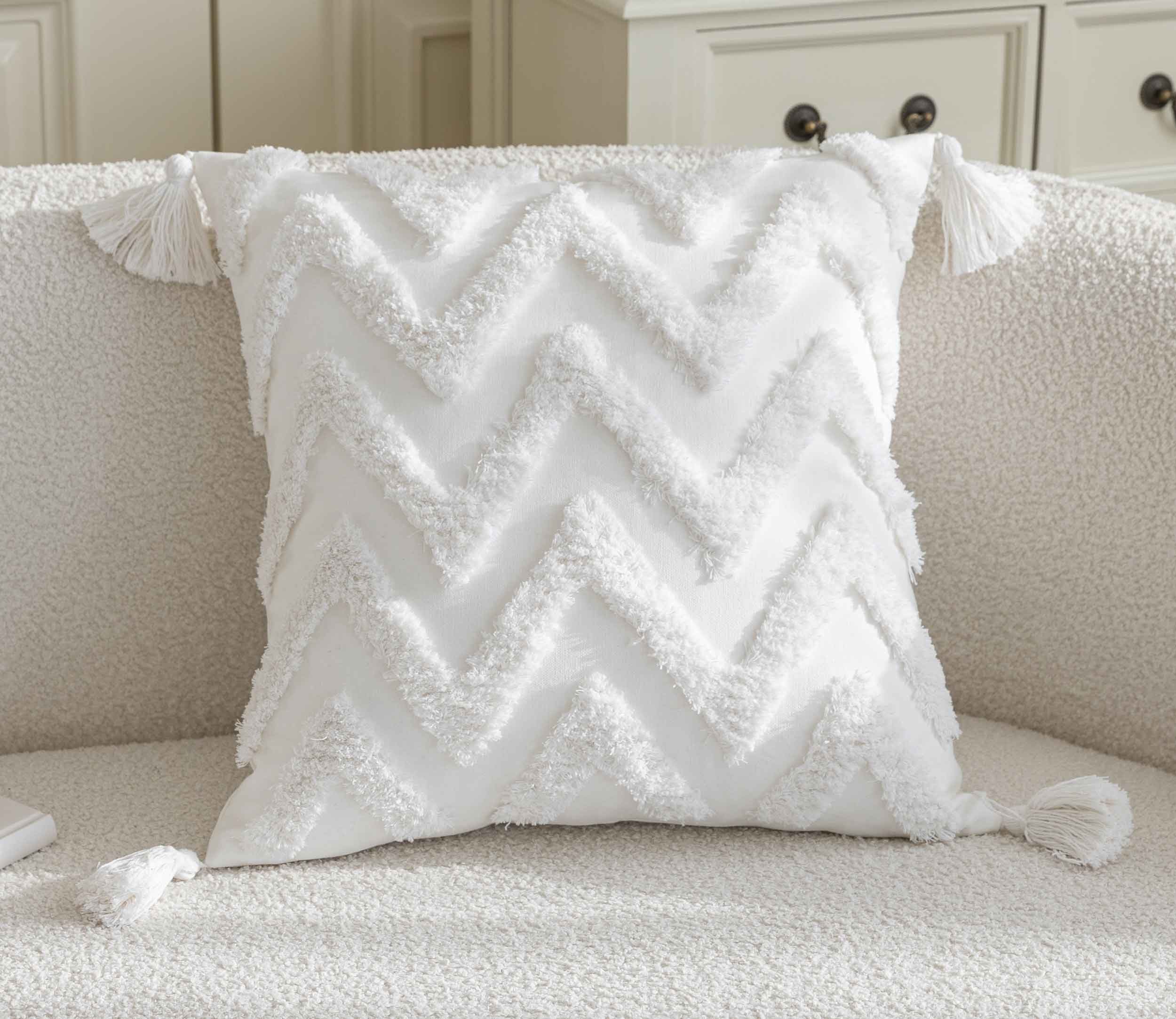 Gardinenbox Kissenhülle, (1 Stück), »Bonn« LxB 45x45 cm Frottee Zickzack 20 günstig online kaufen