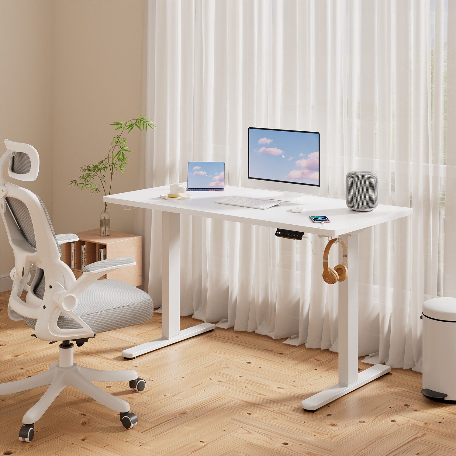 HOMALL Schreibtisch Höhenverstellbarer Elektrisch mit 25mm starker einteili günstig online kaufen