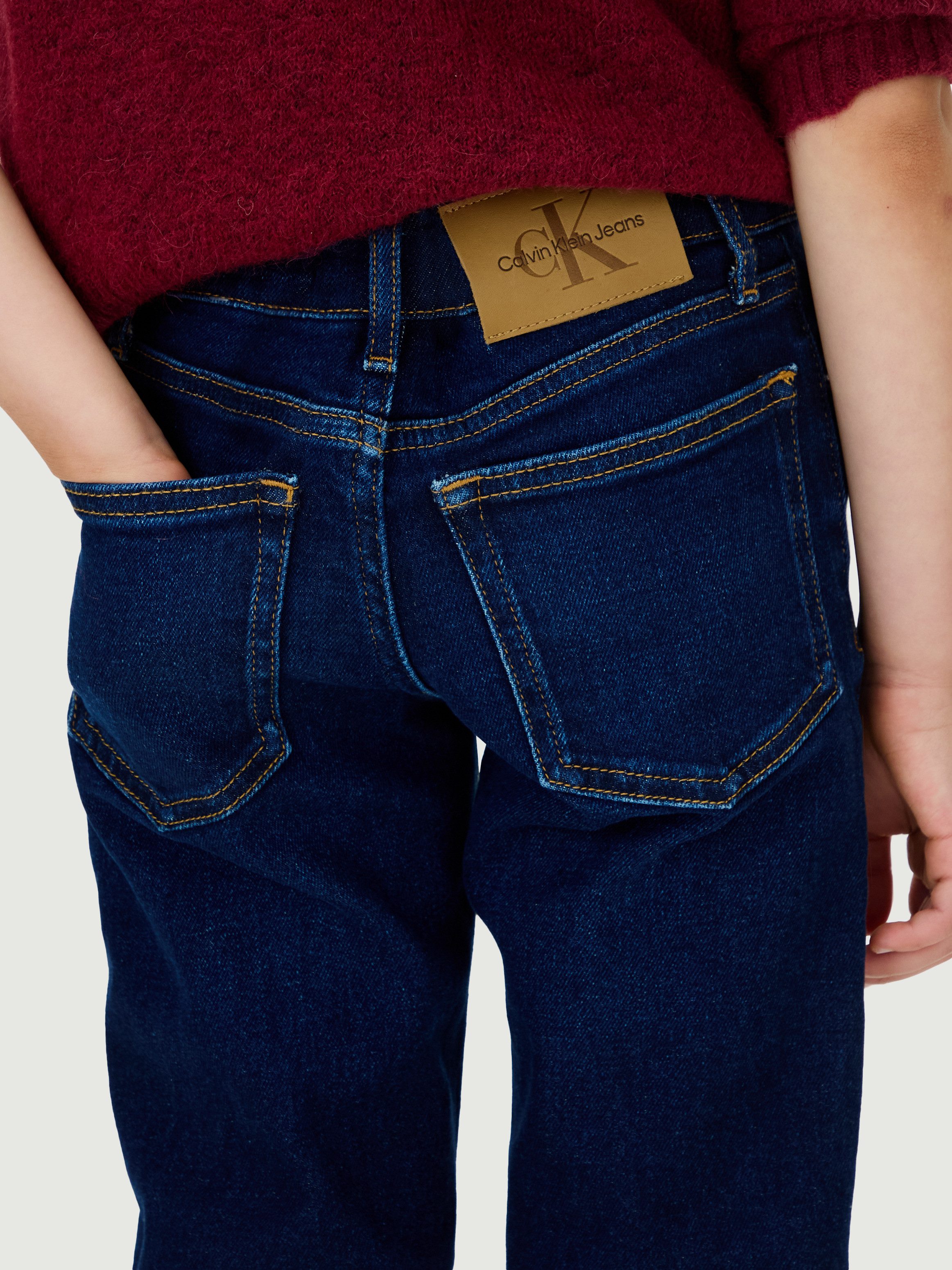 Calvin Klein Jeans Straight-Jeans MR STRAIGHT für Kinder bis 16 Jahre, mit Logo-Patch am Bund