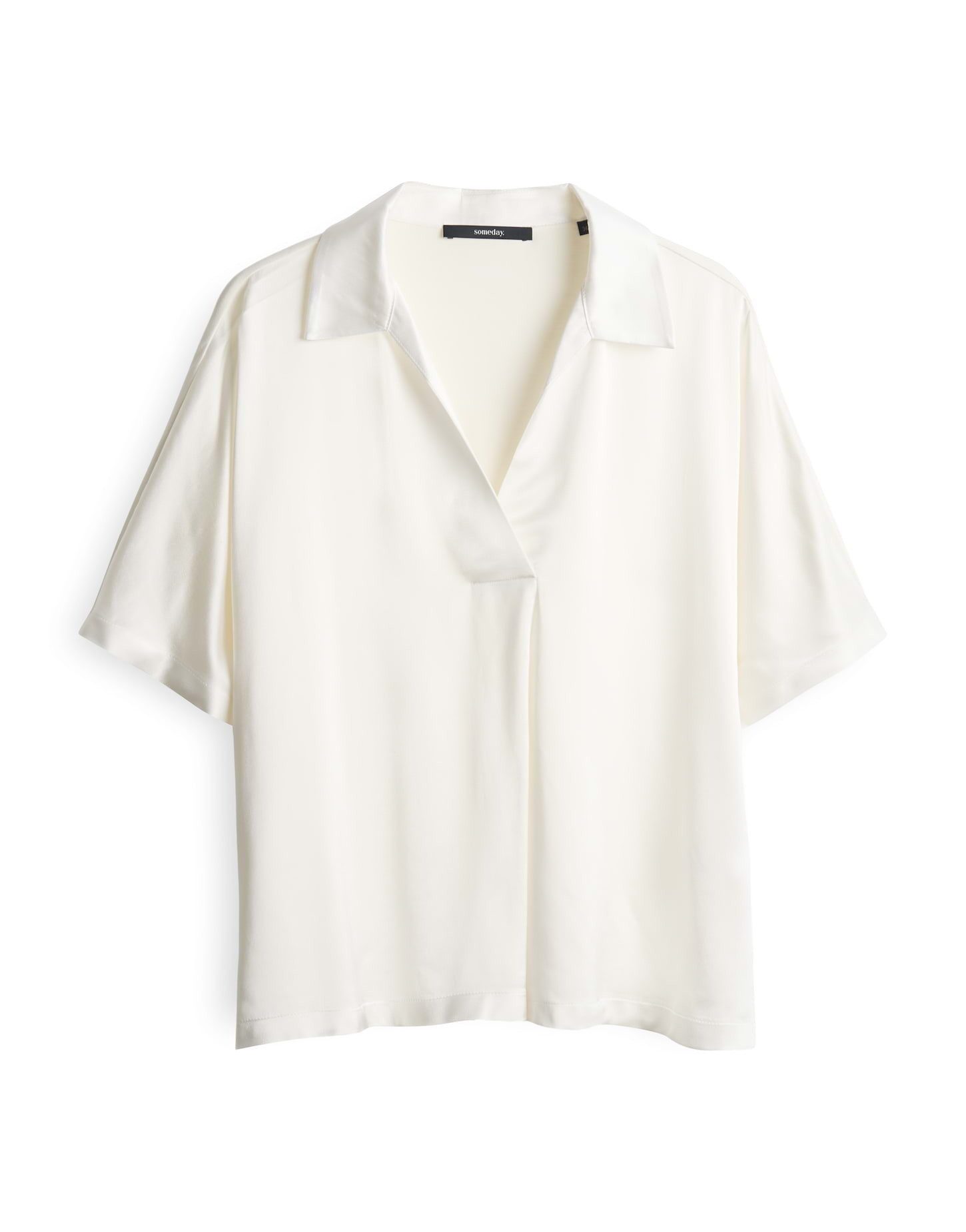 someday Kurzarmshirt KELUCY Loose im Polokragen Detail günstig online kaufen