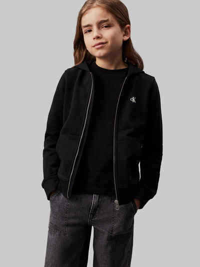 Calvin Klein Jeans Sweatjacke MINI HERO FLOCK ZIP-THROUGH für Kinder bis 16 Jahre und Markenlabel