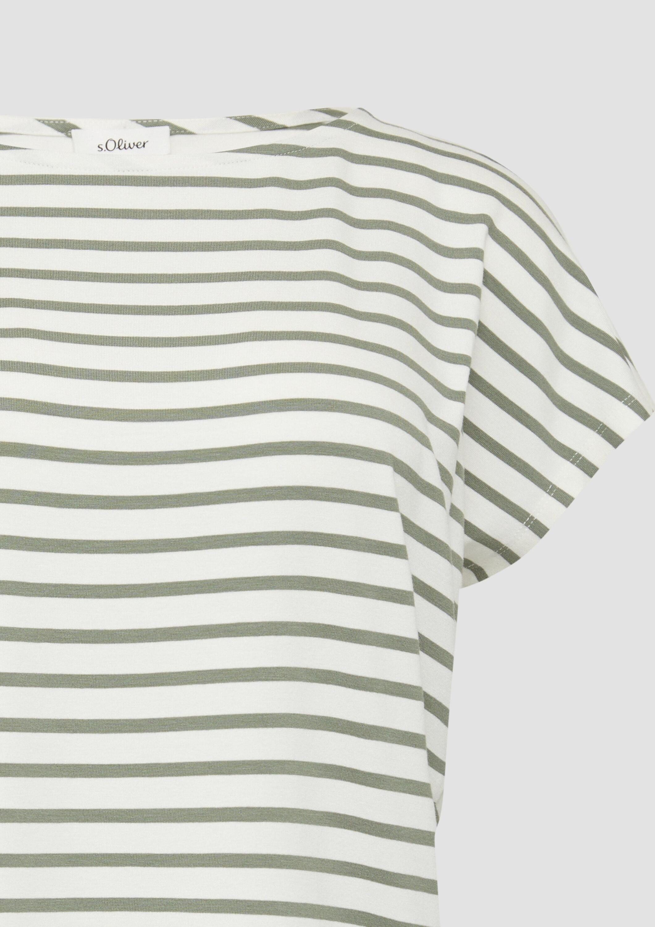 s.Oliver Kurzarmshirt T-Shirt T-Shirt aus Viskosestretch im Relaxed Fit